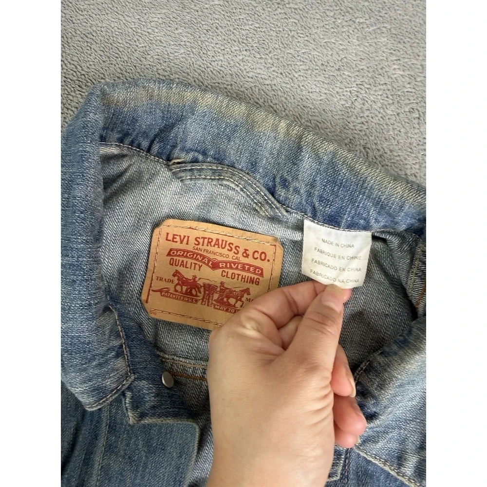 Vintage Y2K Levi's Denim Trucker Jacket Men's Size 2XL Blue